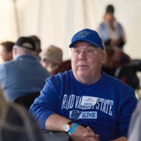 Andy Beachnau sitting at table with people